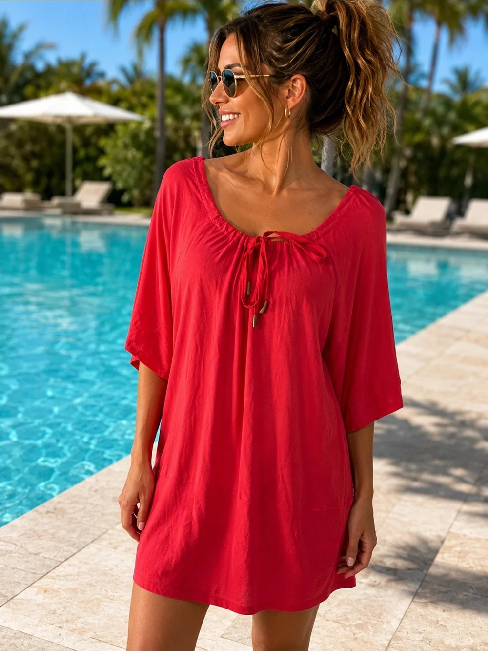 Trina Turk swim coverup dress size large - Picture 1 of 9